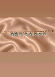 Blue Tulip Charm Bracelet