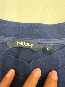 drop shoulder Navy Blue Malibu Graphic T-Shirt