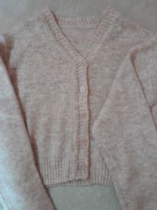 Vintage Cropped Knit Cardigan