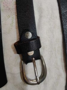 Classic Black Leather Belt