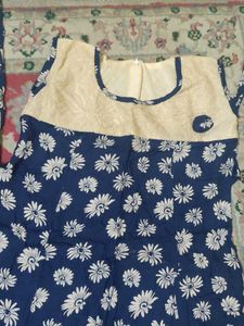 Girls' Blue Floral Dress