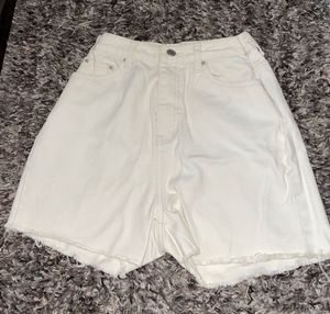 White Denim Cutoff Shorts