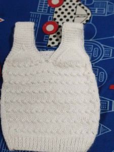 White Knitted Baby Dress