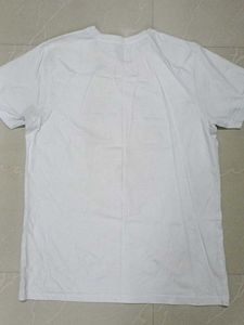White "Never Mind" Leopard Print T-Shirt