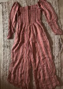 AE Puff Sleeve Smocked Jumpsui