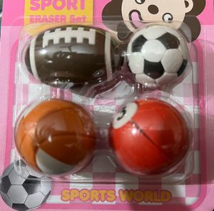 Sports Eraser For Kids Set of 4