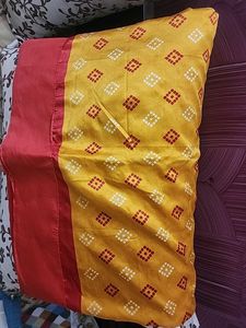 Traditional Yellow &amp; Red Sari