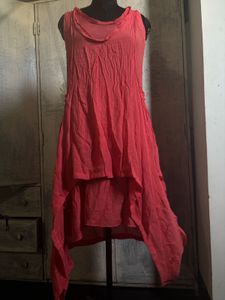 Chic Coral Flowy Maxi Dress