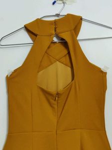 Mustard Yellow Halter Neck Jumpsuit