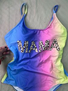 Mama Rainbow Ombre One-Piece Swimsuit