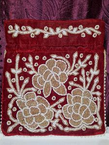 Red Handmade Potli
