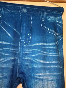 Girls' Denim Look Stretch Leggings | Strechible