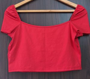 Red Smocked Top