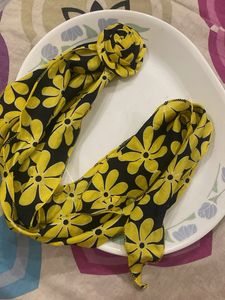 Yellow Floral Scarf