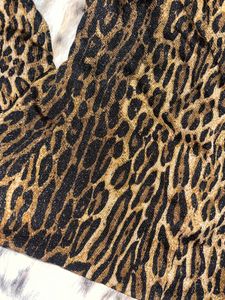 RARE Y2K Vintage Animal Print Mock Neck Top