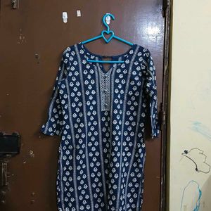 Blue &amp; White Ethnic Kurta Set
