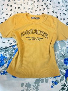 🌟Concrete Vibes Mustard Baby Tee
