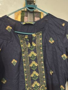 Stylish Navy Blue Kurta