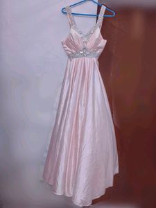 Light pink satin gown