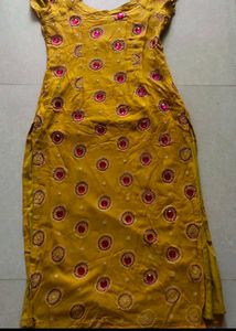 stone n karachi work kurta with heavy dupa