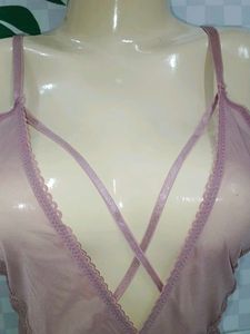 (483)Mauve Lace Bodysuit