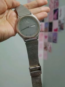 Classic Titan Silver Mesh Strap Watch