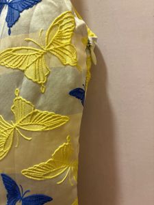 Yellow Butterfly Print Dress