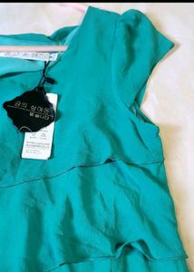 Elegant Green Tiered Dress