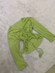 Ruched Front V-Neck Top