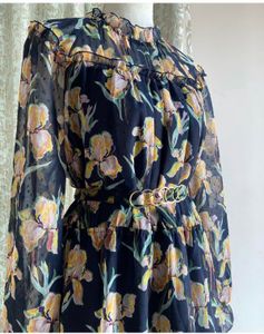 Chic Floral Print Tiered Midi Dress