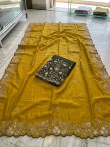 FESTIVAL 🧧SELL LAVENDER Embroidered Saree