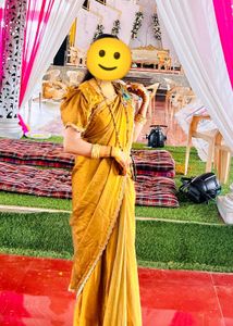 Golden saree blause Set hand stone work