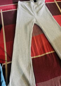 Comfortable Ribbed Wide-Leg Pants