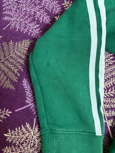 Green Adidas Cropped Hoodie