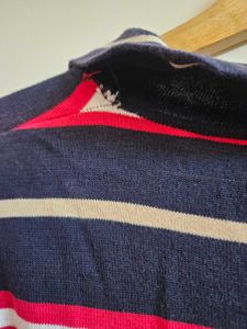 Striped Cropped Polo Shirt