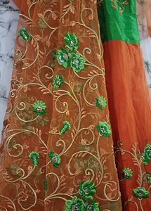 Party Wedding Gown/ Dupatta,