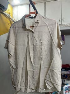 Linen Blend Button-Down Shirt
