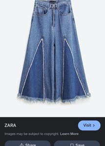 Zara Wide Leg Denim Culottes