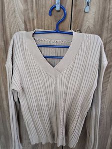 Knit V-Neck Sweater