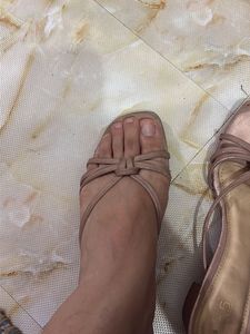 Strappy Nude Flat Sandals