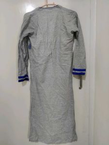 Grey &amp; Blue Printed Kurta