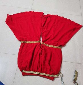 Vibrant Red Sharara Pants for Navratri