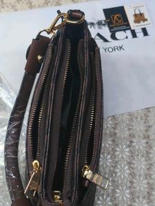 Coach Signature Brown  with cherry charm 🍒