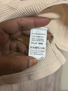 Men's Beige Textured T-Shirt