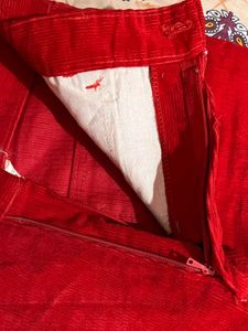 Vibrant Red baggy Trousers