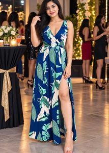 Floral Printed Sleeveless Maxi Dress
