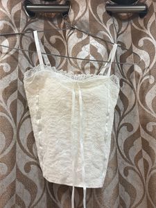 Elegant White Lace Corset Top