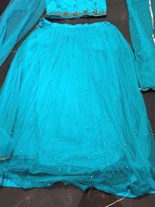 Sky blue Lahenga with duppata