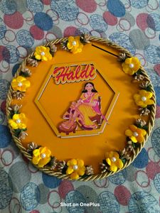 Haldi Ceremony Decorative Thali