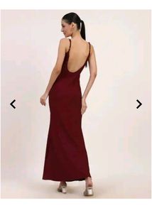 Women's Maroon Bodycon Maxi Dress..